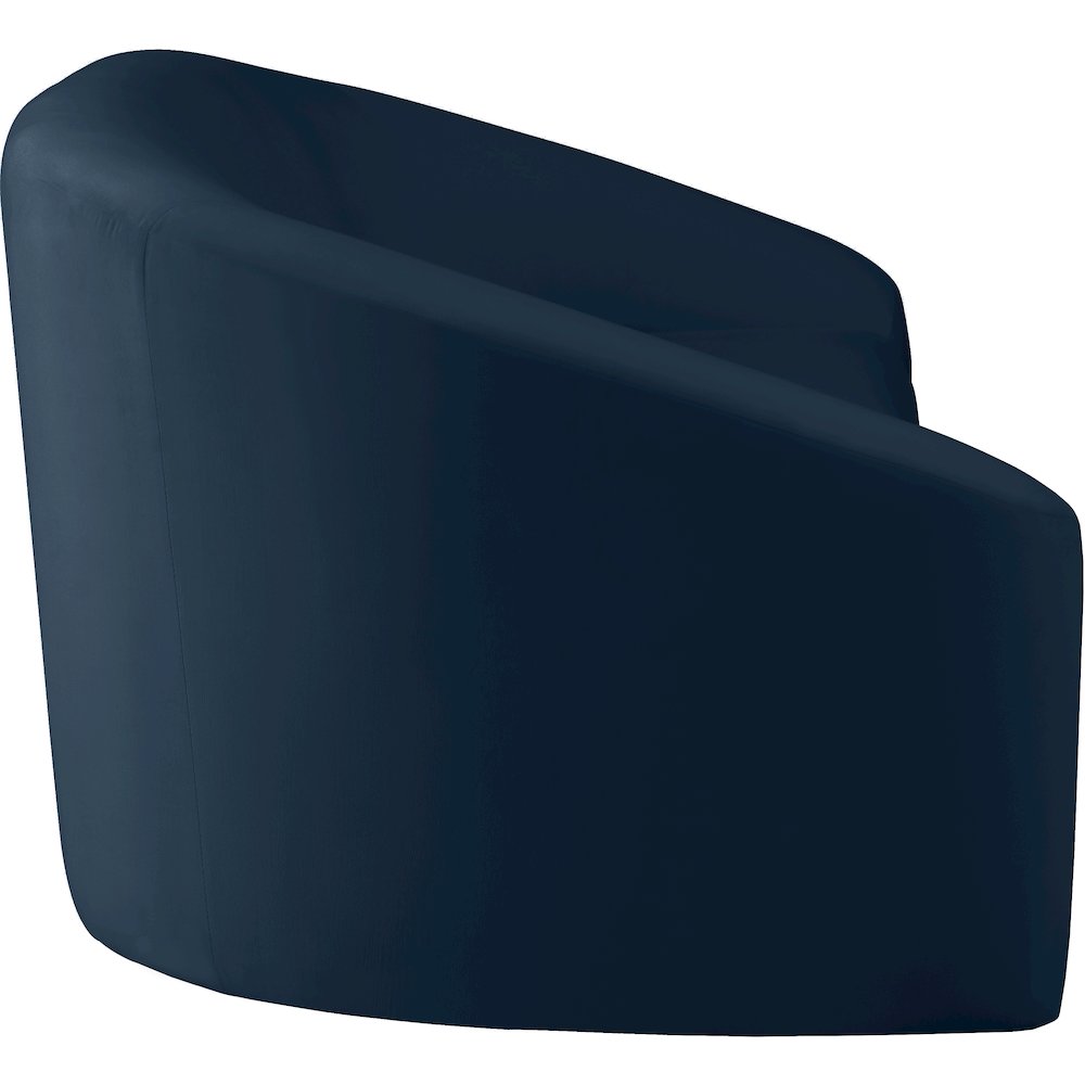 Riley Navy Velvet Loveseat. Picture 3