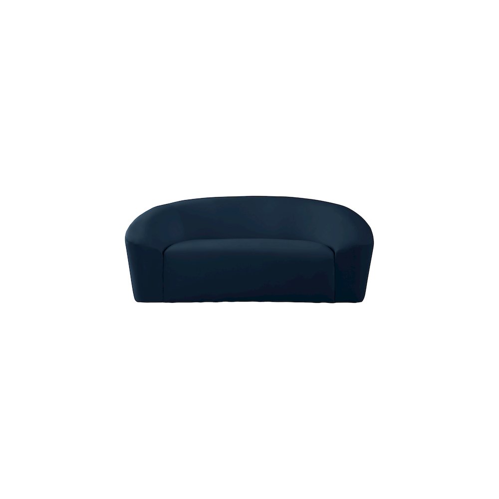 Riley Navy Velvet Loveseat. Picture 4