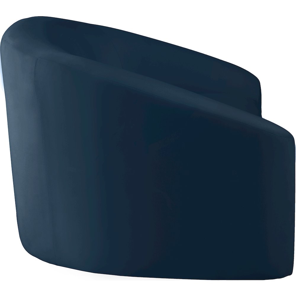 Riley Navy Velvet Sofa. Picture 3