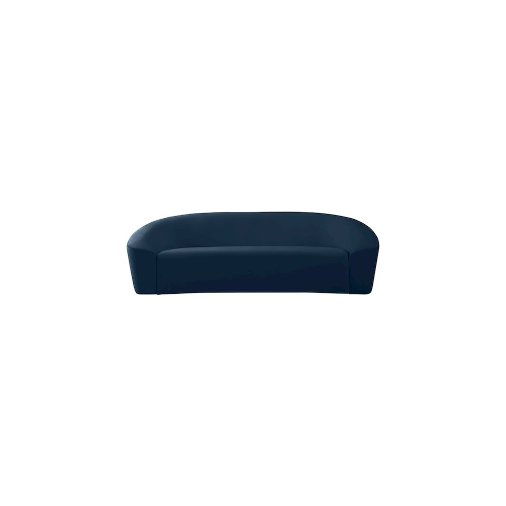 Riley Navy Velvet Sofa. Picture 4