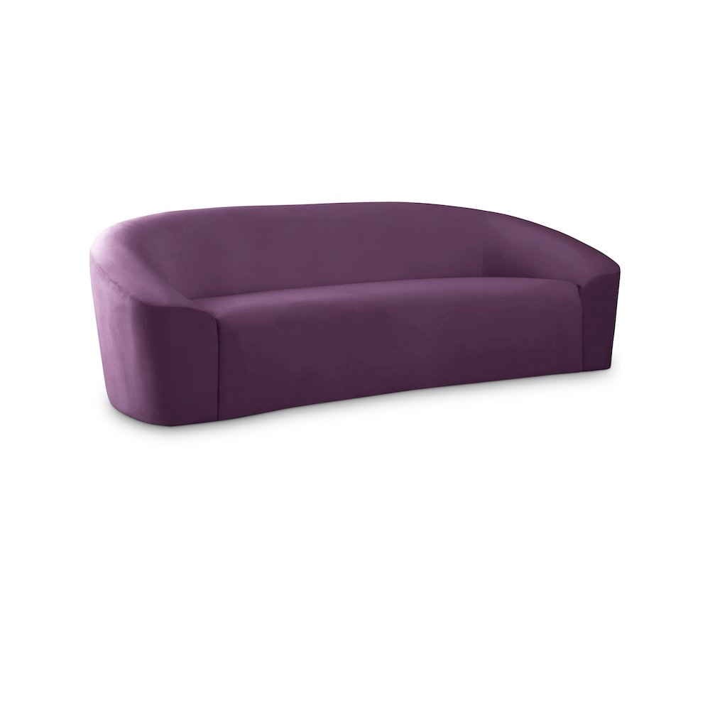 Riley Purple Velvet Sofa. Picture 1