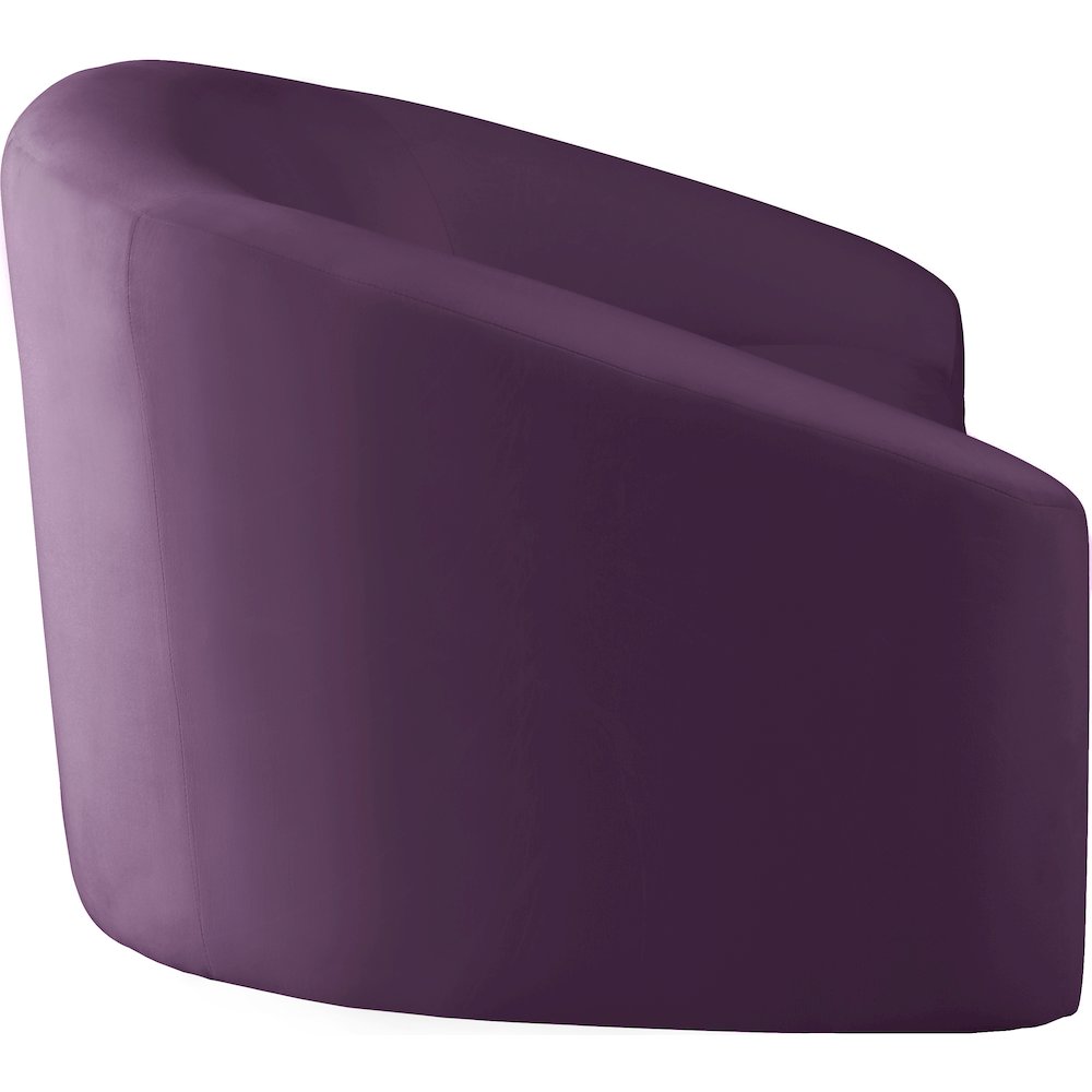 Riley Purple Velvet Sofa. Picture 3