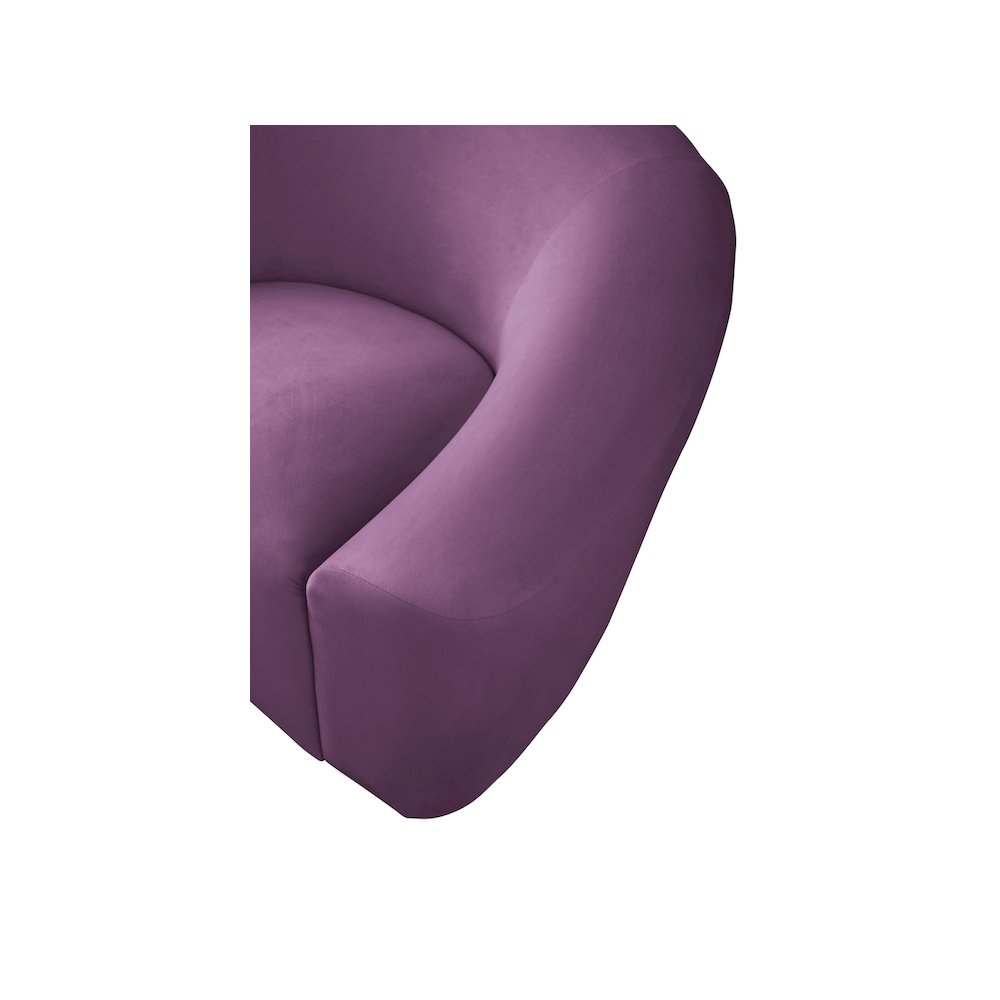 Riley Purple Velvet Sofa. Picture 5