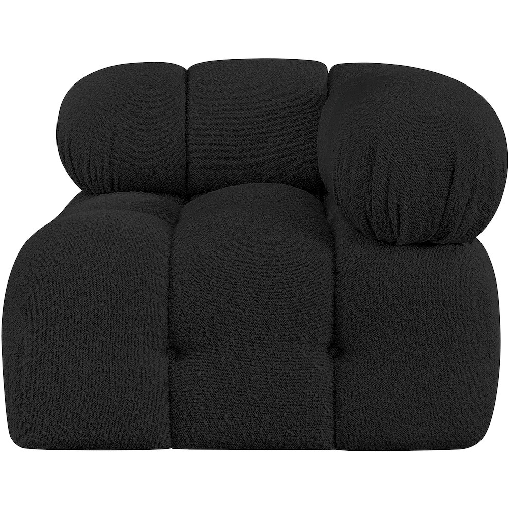 Ames Black Boucle Fabric Corner. Picture 6