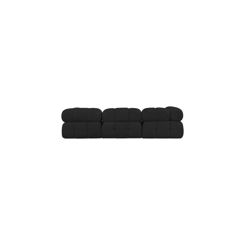 Ames Black Boucle Fabric Modular Sofa. Picture 2