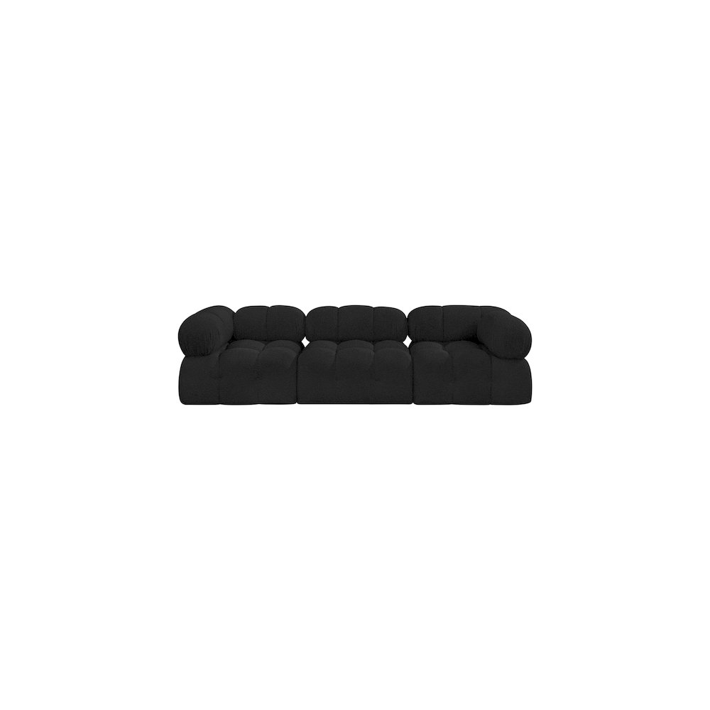 Ames Black Boucle Fabric Modular Sofa. Picture 3