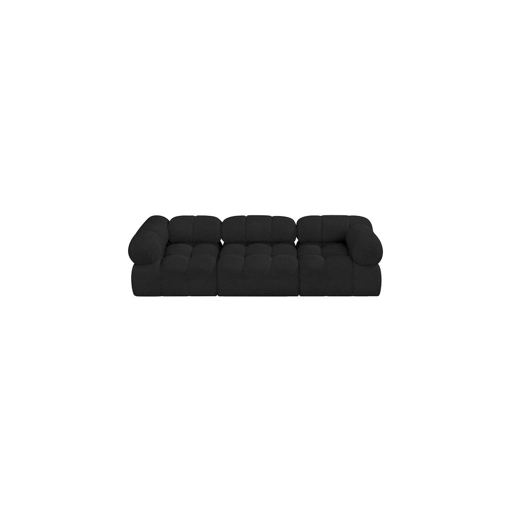 Ames Black Boucle Fabric Modular Sofa. Picture 4