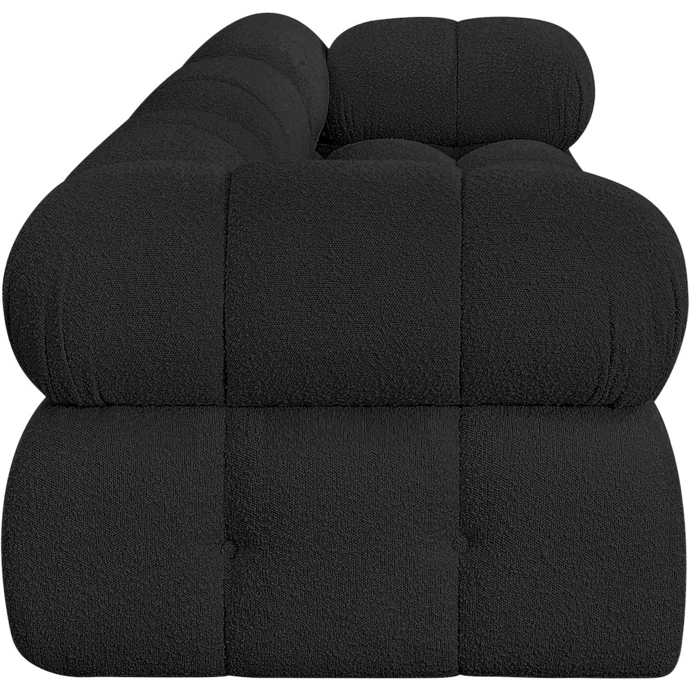 Ames Black Boucle Fabric Modular Sofa. Picture 6