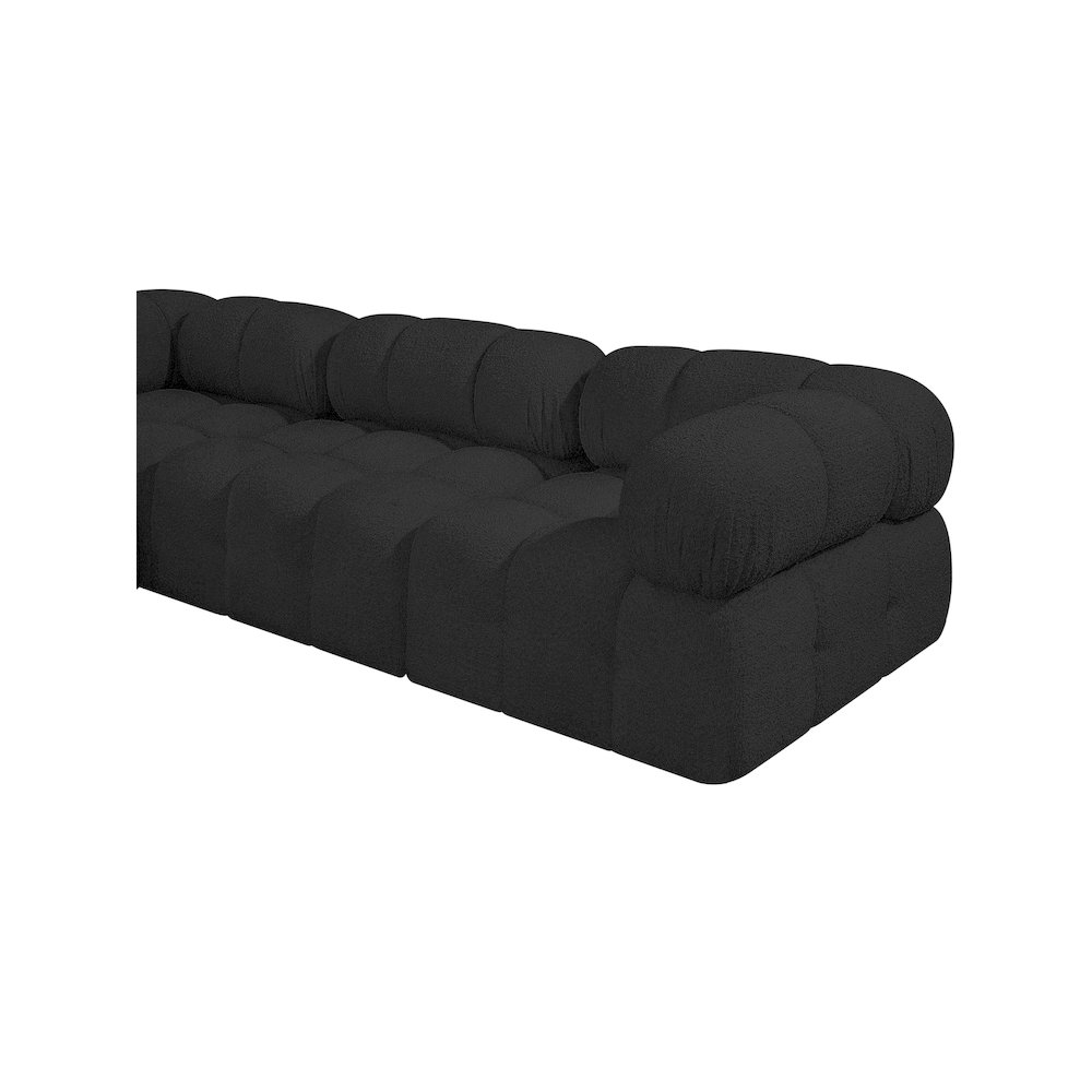 Ames Black Boucle Fabric Modular Sofa. Picture 8