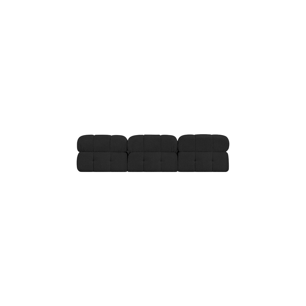 Ames Black Boucle Fabric Modular Sofa. Picture 2