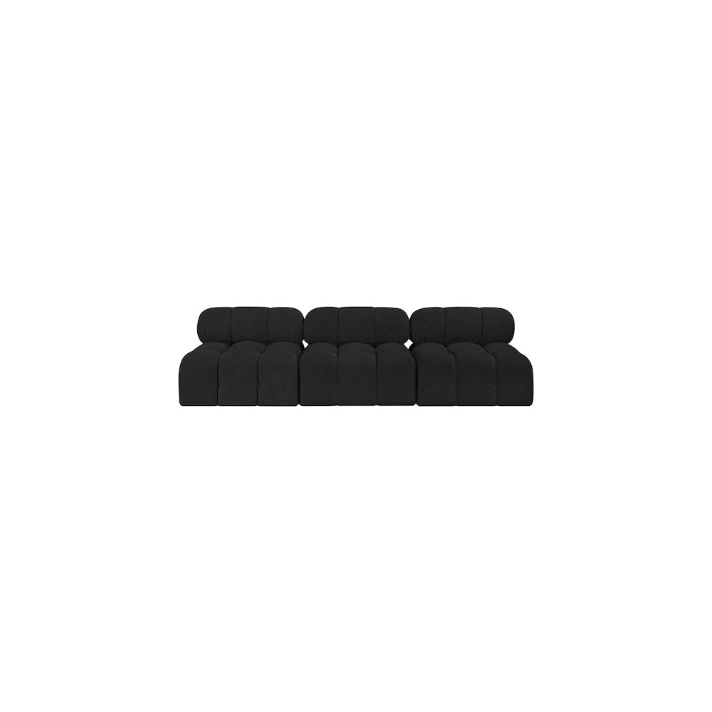 Ames Black Boucle Fabric Modular Sofa. Picture 3