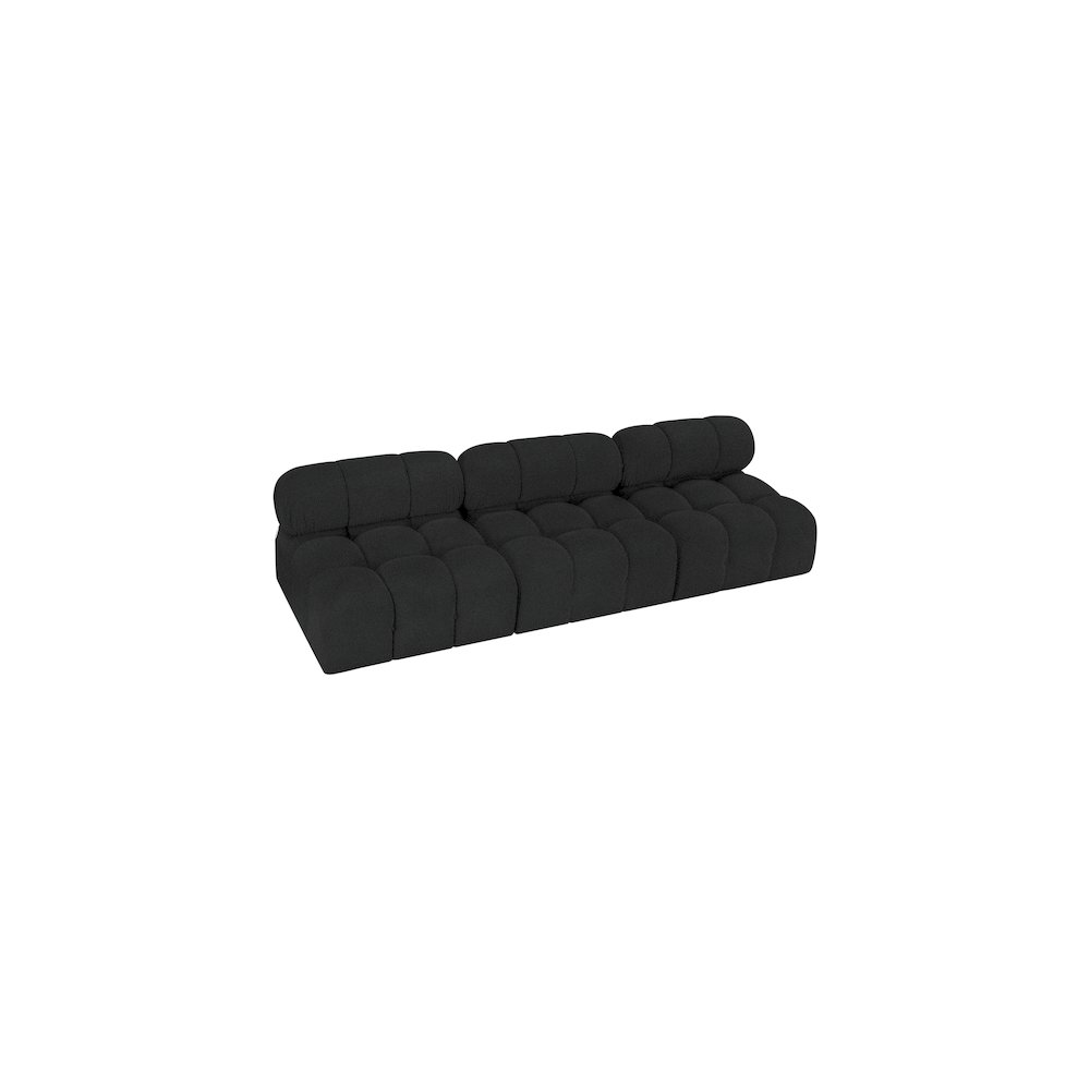 Ames Black Boucle Fabric Modular Sofa. Picture 4
