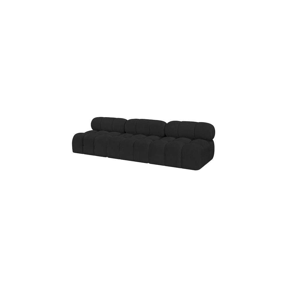 Ames Black Boucle Fabric Modular Sofa. Picture 5
