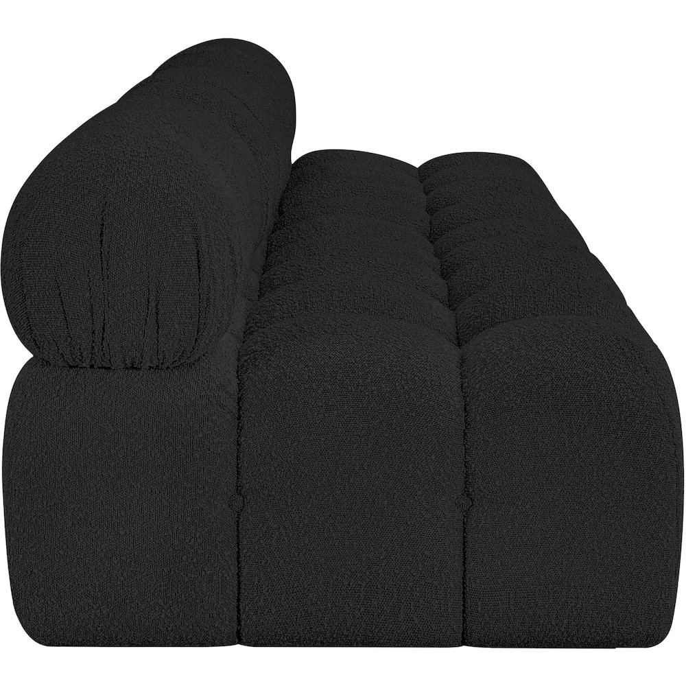 Ames Black Boucle Fabric Modular Sofa. Picture 6