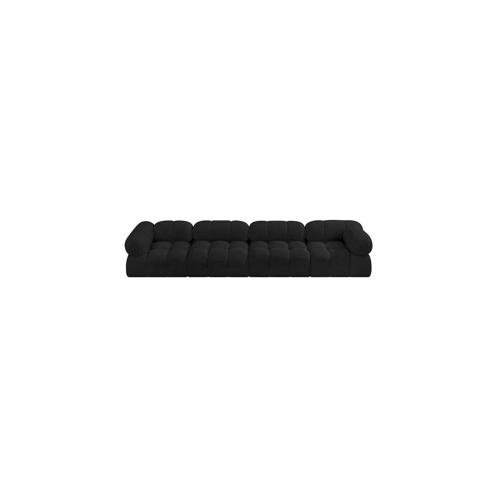 Ames Black Boucle Fabric Modular Sofa. Picture 4
