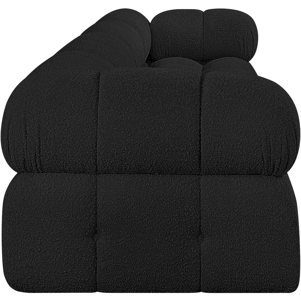 Ames Black Boucle Fabric Modular Sofa. Picture 6
