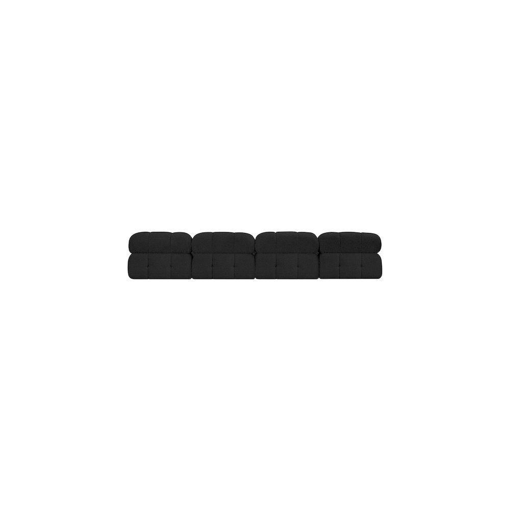 Ames Black Boucle Fabric Modular Sofa. Picture 2