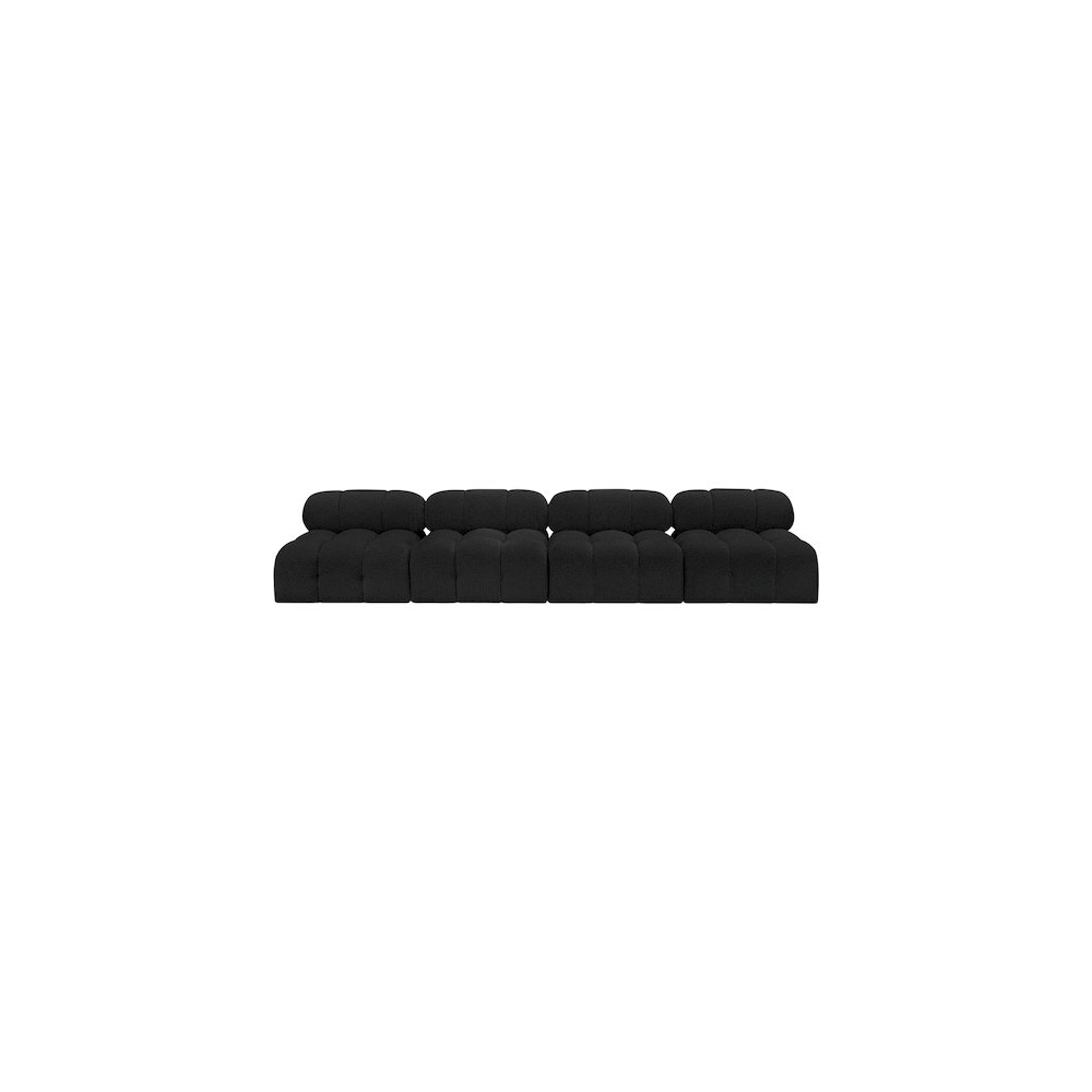 Ames Black Boucle Fabric Modular Sofa. Picture 3