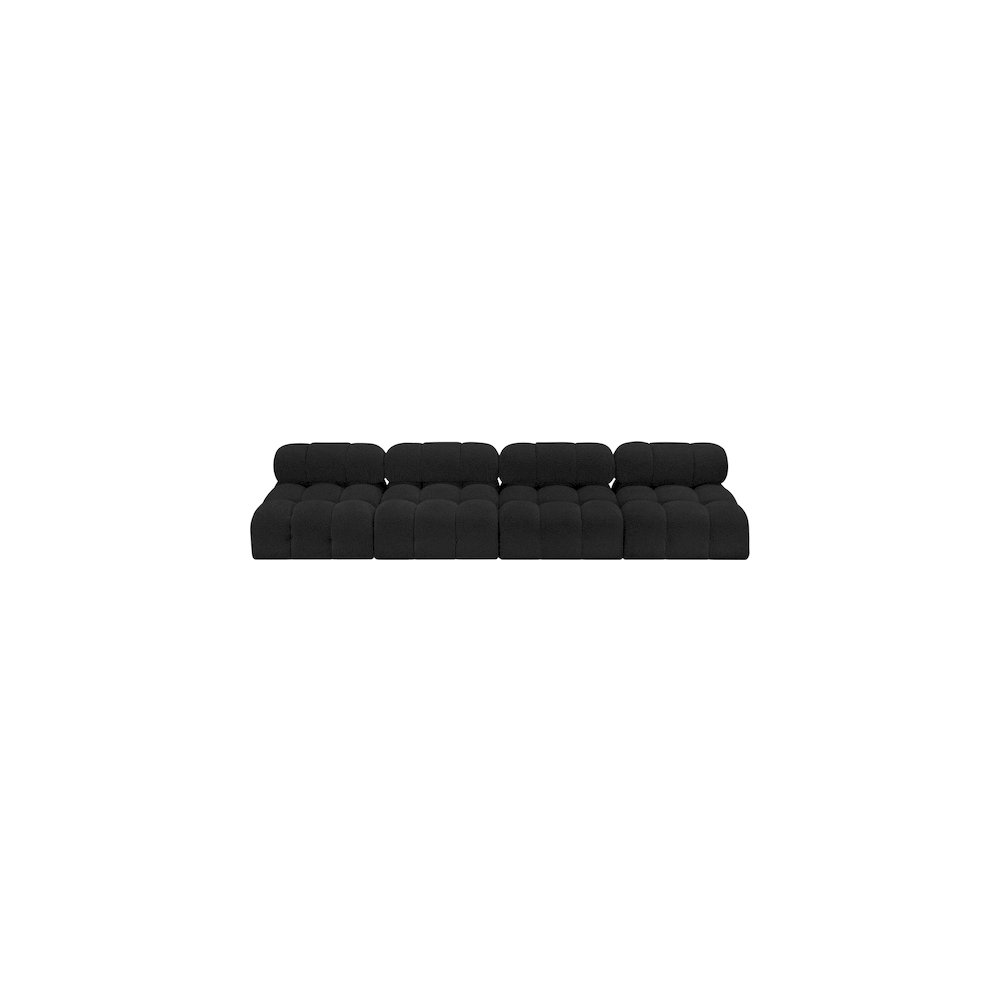 Ames Black Boucle Fabric Modular Sofa. Picture 4