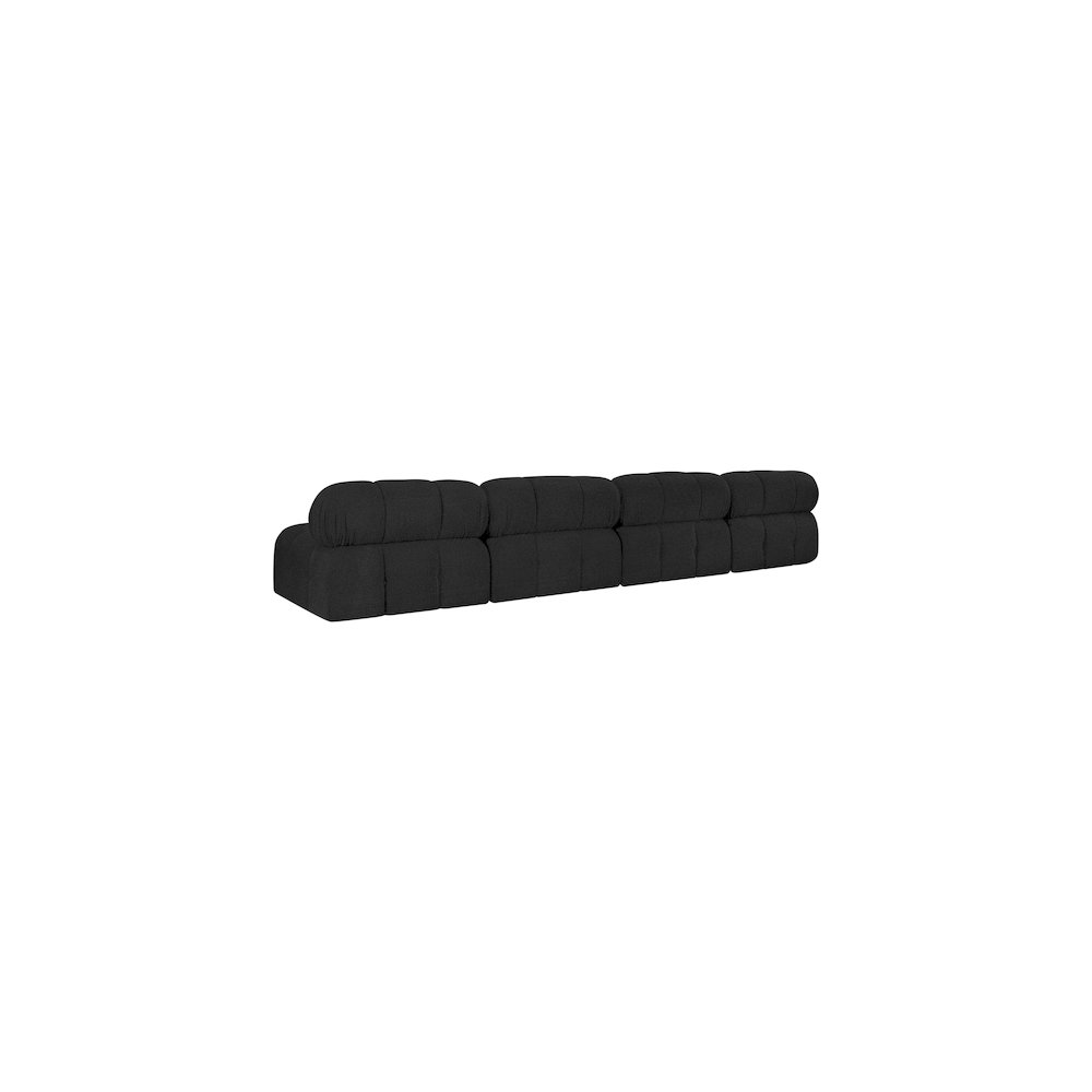 Ames Black Boucle Fabric Modular Sofa. Picture 5