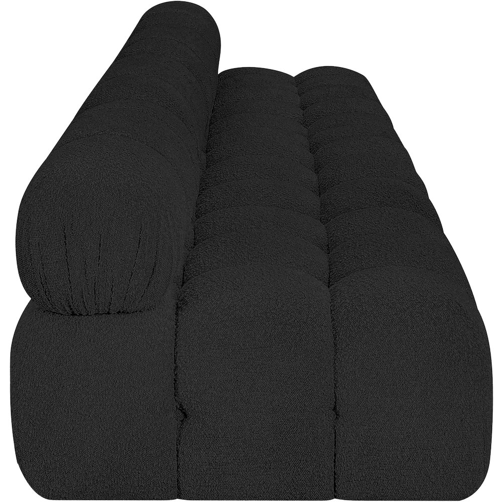 Ames Black Boucle Fabric Modular Sofa. Picture 6
