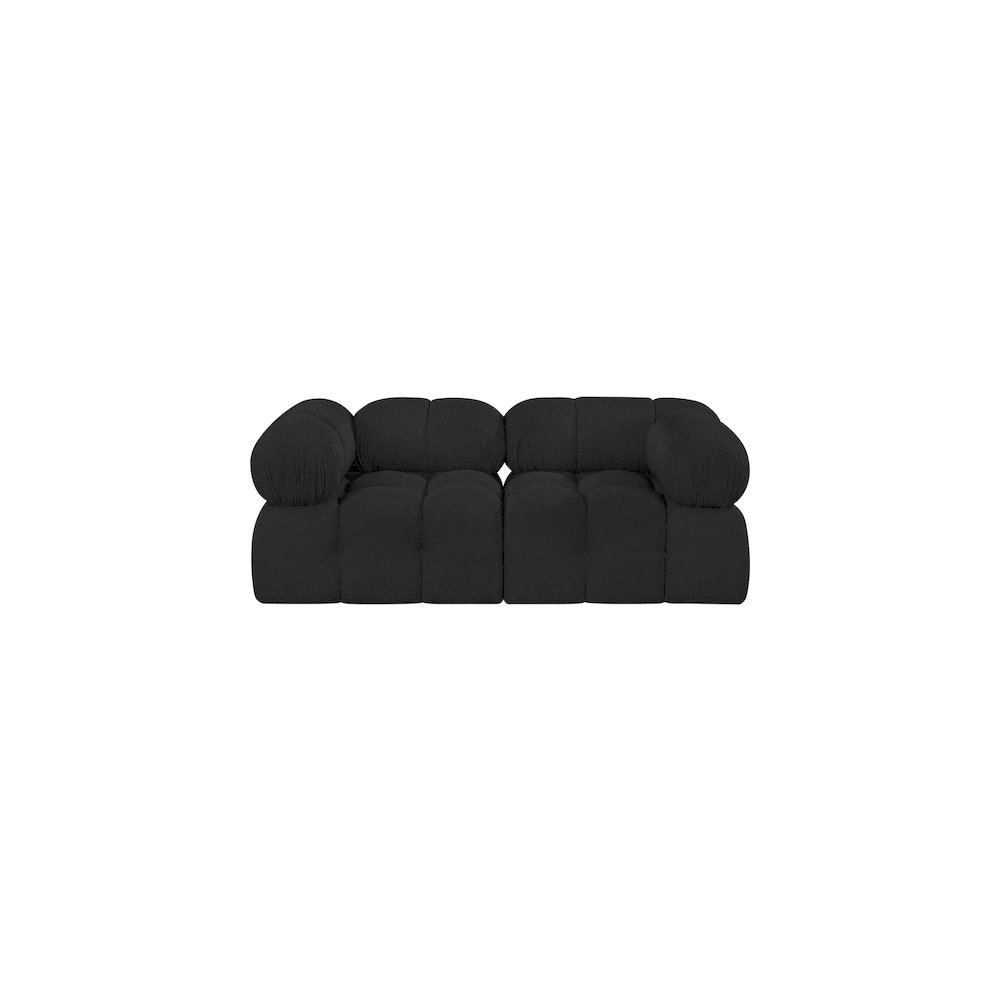 Ames Black Boucle Fabric Modular Sofa. Picture 3
