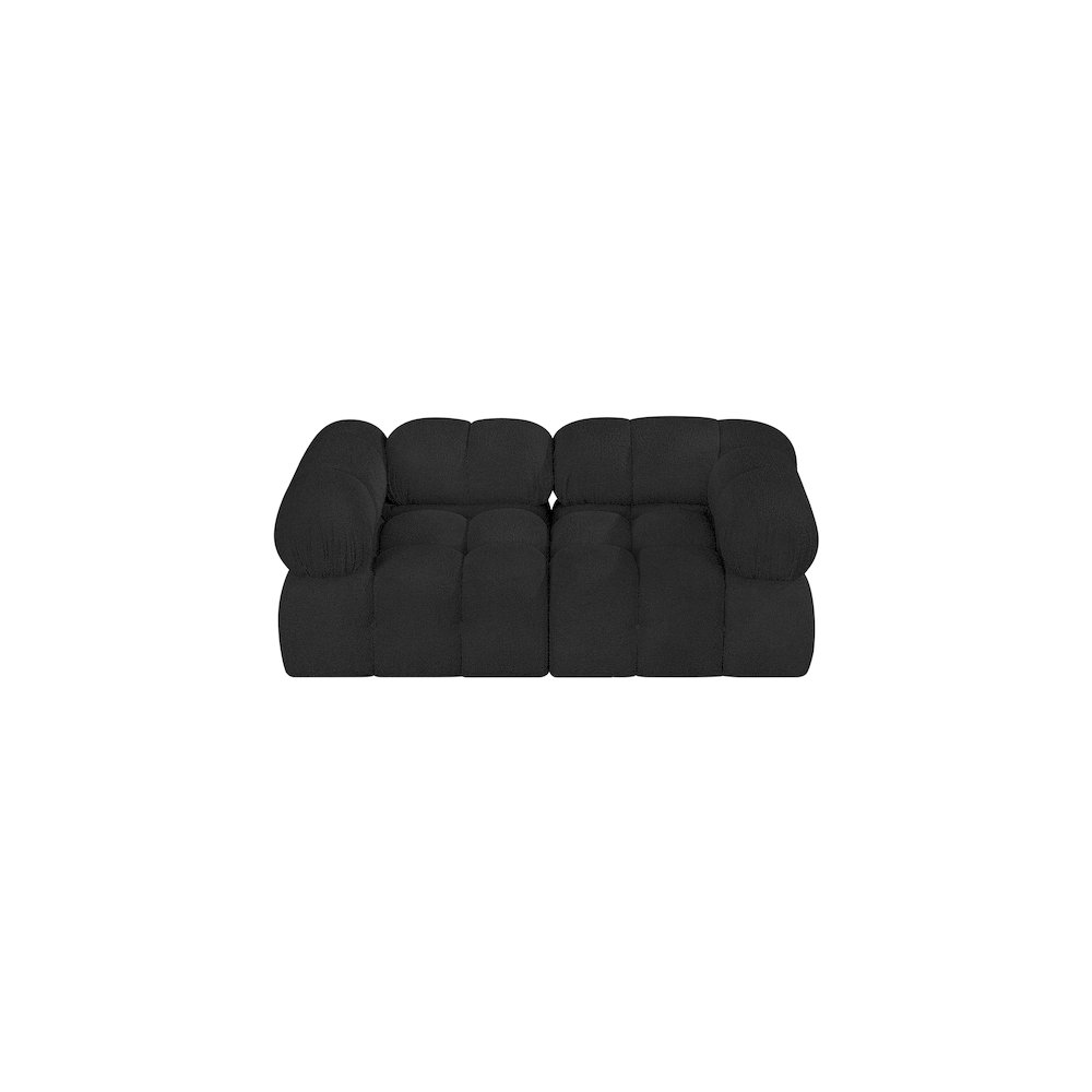 Ames Black Boucle Fabric Modular Sofa. Picture 4