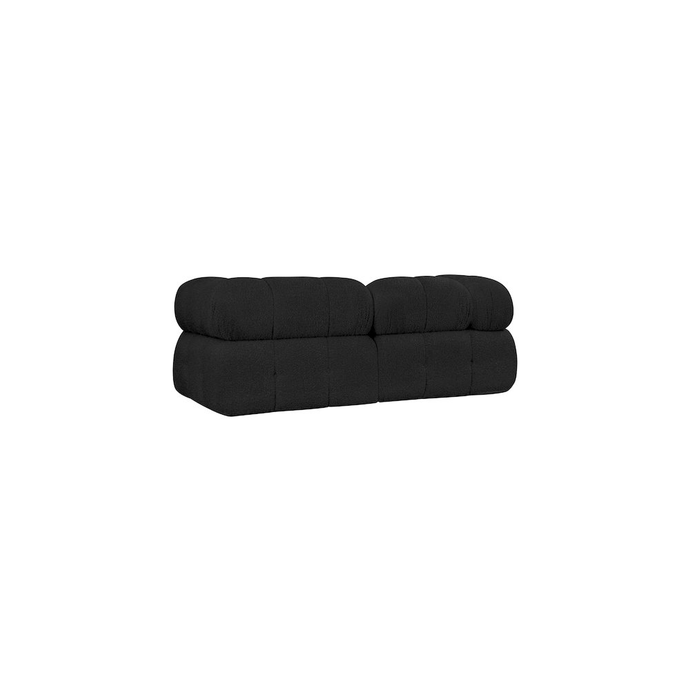 Ames Black Boucle Fabric Modular Sofa. Picture 5