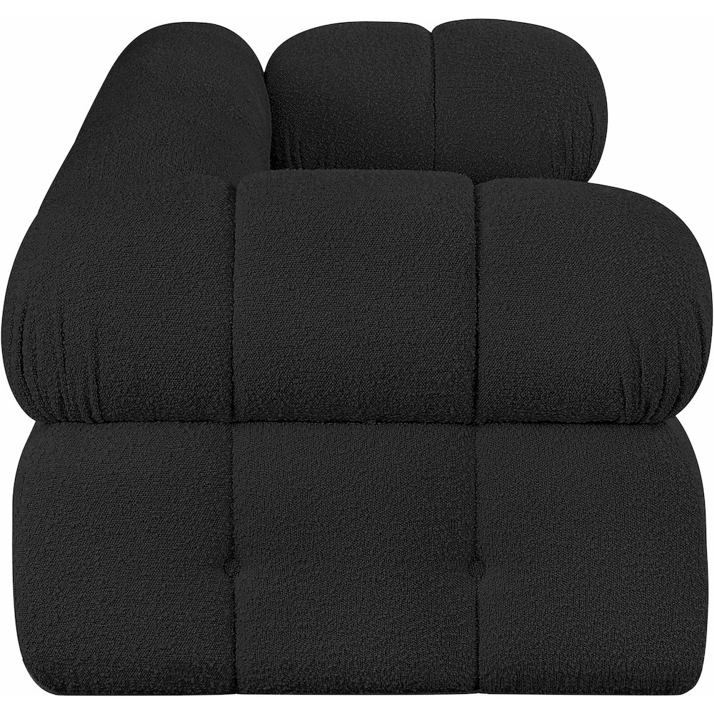 Ames Black Boucle Fabric Modular Sofa. Picture 6