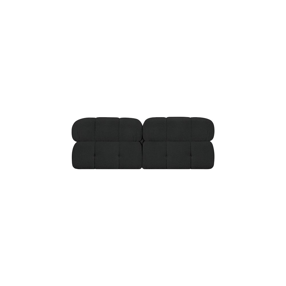 Ames Black Boucle Fabric Modular Sofa. Picture 2
