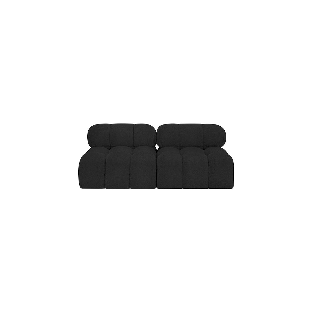 Ames Black Boucle Fabric Modular Sofa. Picture 3