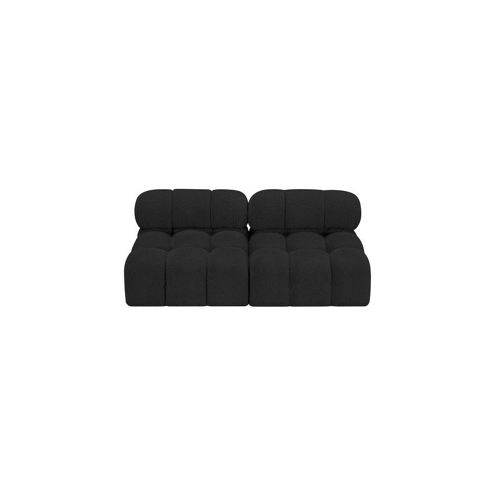 Ames Black Boucle Fabric Modular Sofa. Picture 4