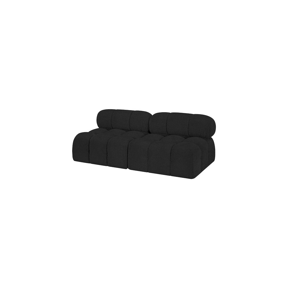 Ames Black Boucle Fabric Modular Sofa. Picture 5