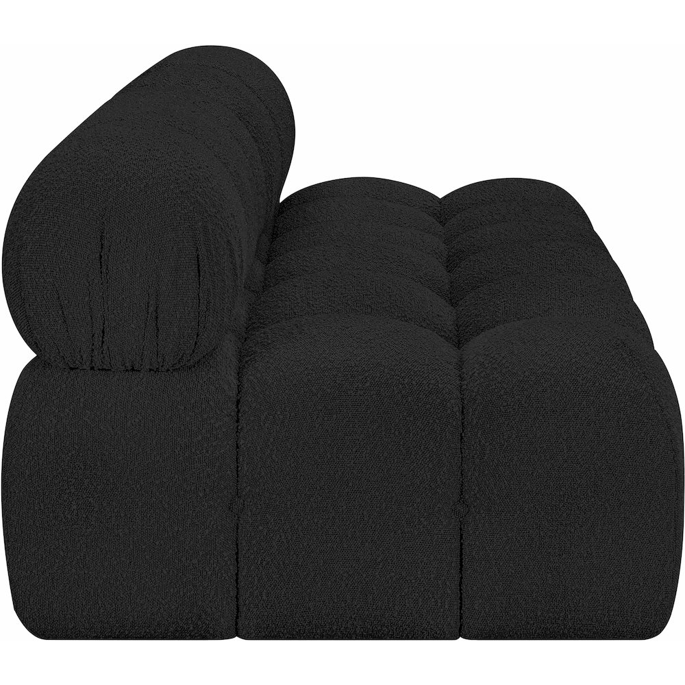 Ames Black Boucle Fabric Modular Sofa. Picture 6