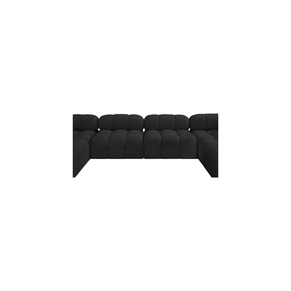 Ames Black Boucle Fabric Modular Sectional. Picture 9