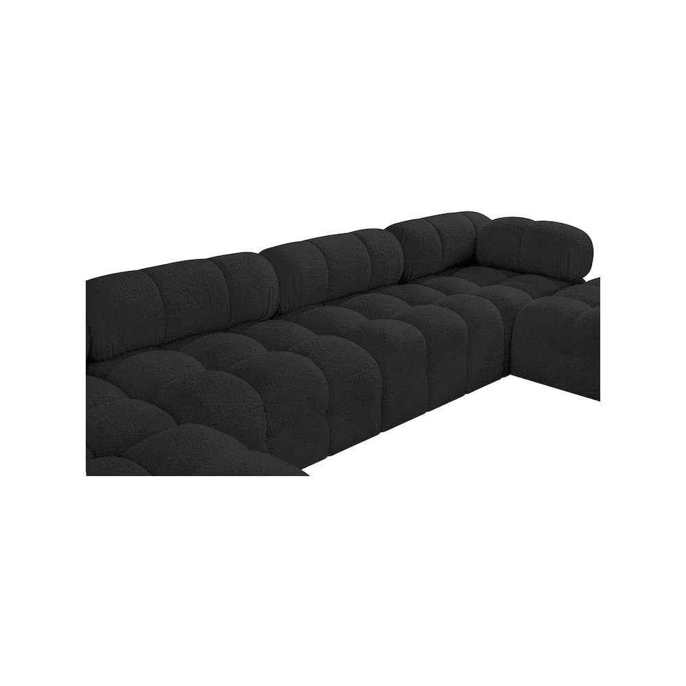 Ames Black Boucle Fabric Modular Sectional. Picture 10