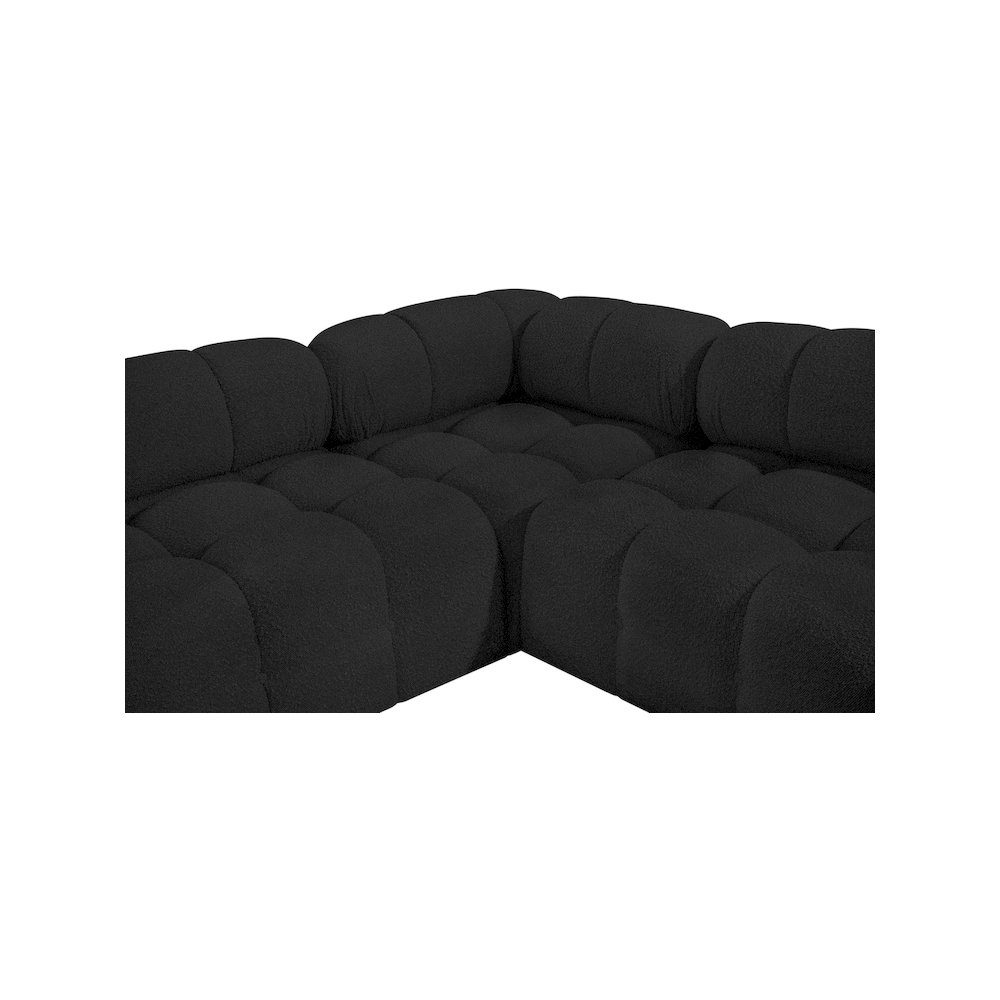 Ames Black Boucle Fabric Modular Sectional. Picture 12