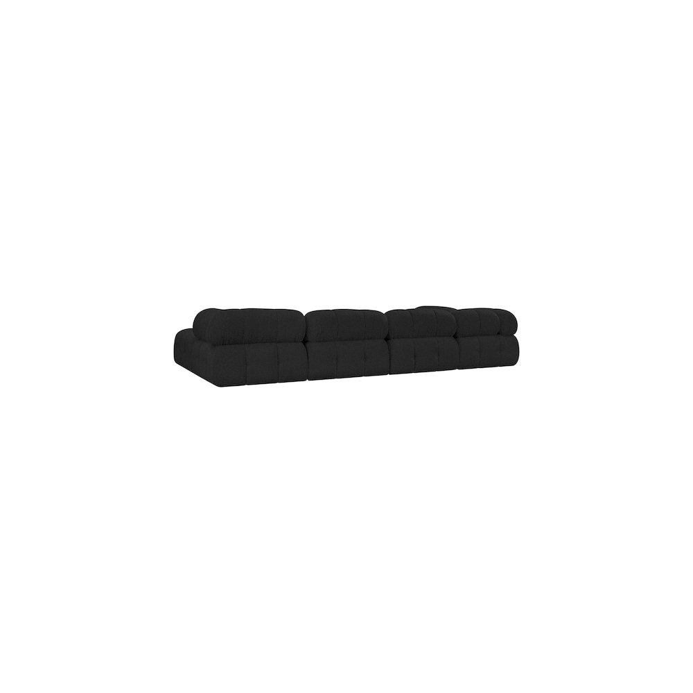 Ames Black Boucle Fabric Modular Sectional. Picture 5