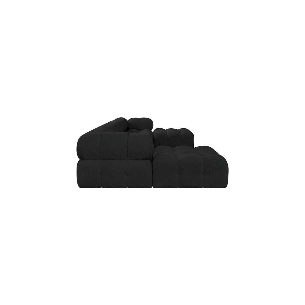 Ames Black Boucle Fabric Modular Sectional. Picture 6