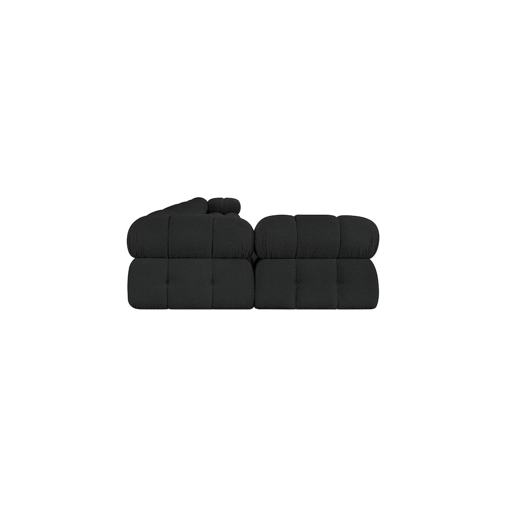 Ames Black Boucle Fabric Modular Sectional. Picture 6