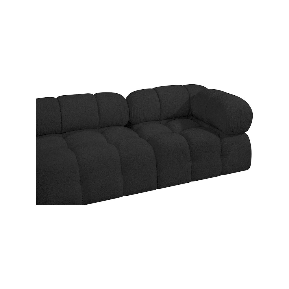 Ames Black Boucle Fabric Modular Sectional. Picture 8