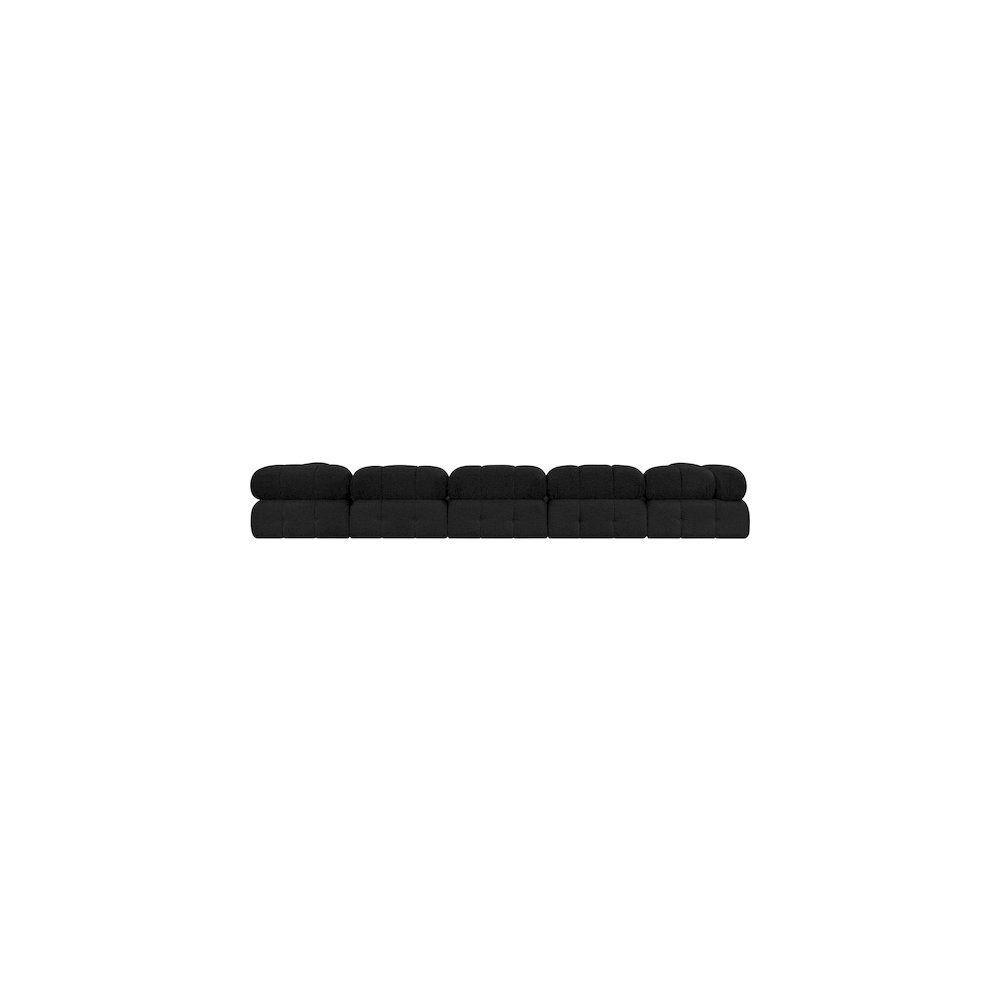 Ames Black Boucle Fabric Modular Sectional. Picture 2