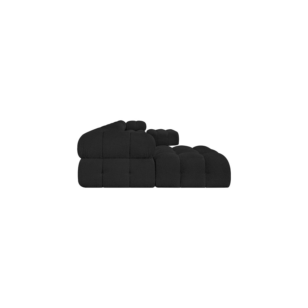 Ames Black Boucle Fabric Modular Sectional. Picture 6