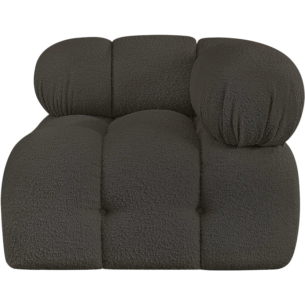 Ames Brown Boucle Fabric Corner. Picture 6