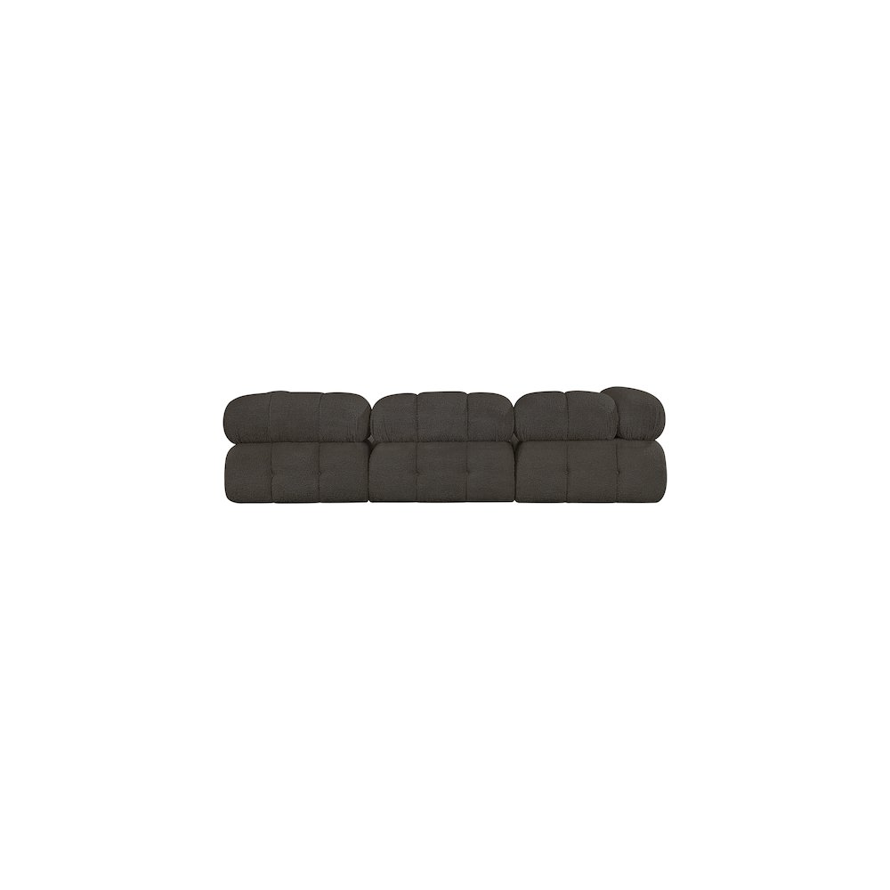 Ames Brown Boucle Fabric Modular Sofa. Picture 2