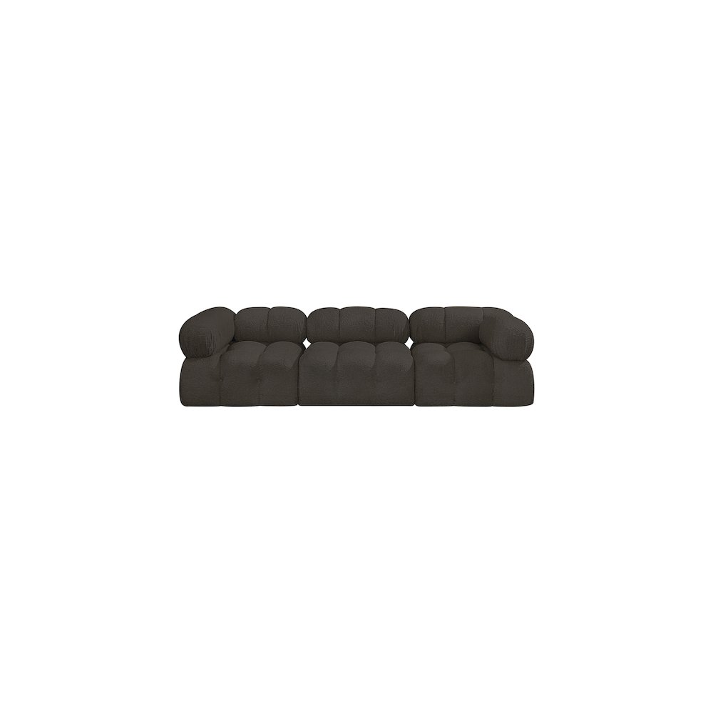 Ames Brown Boucle Fabric Modular Sofa. Picture 3