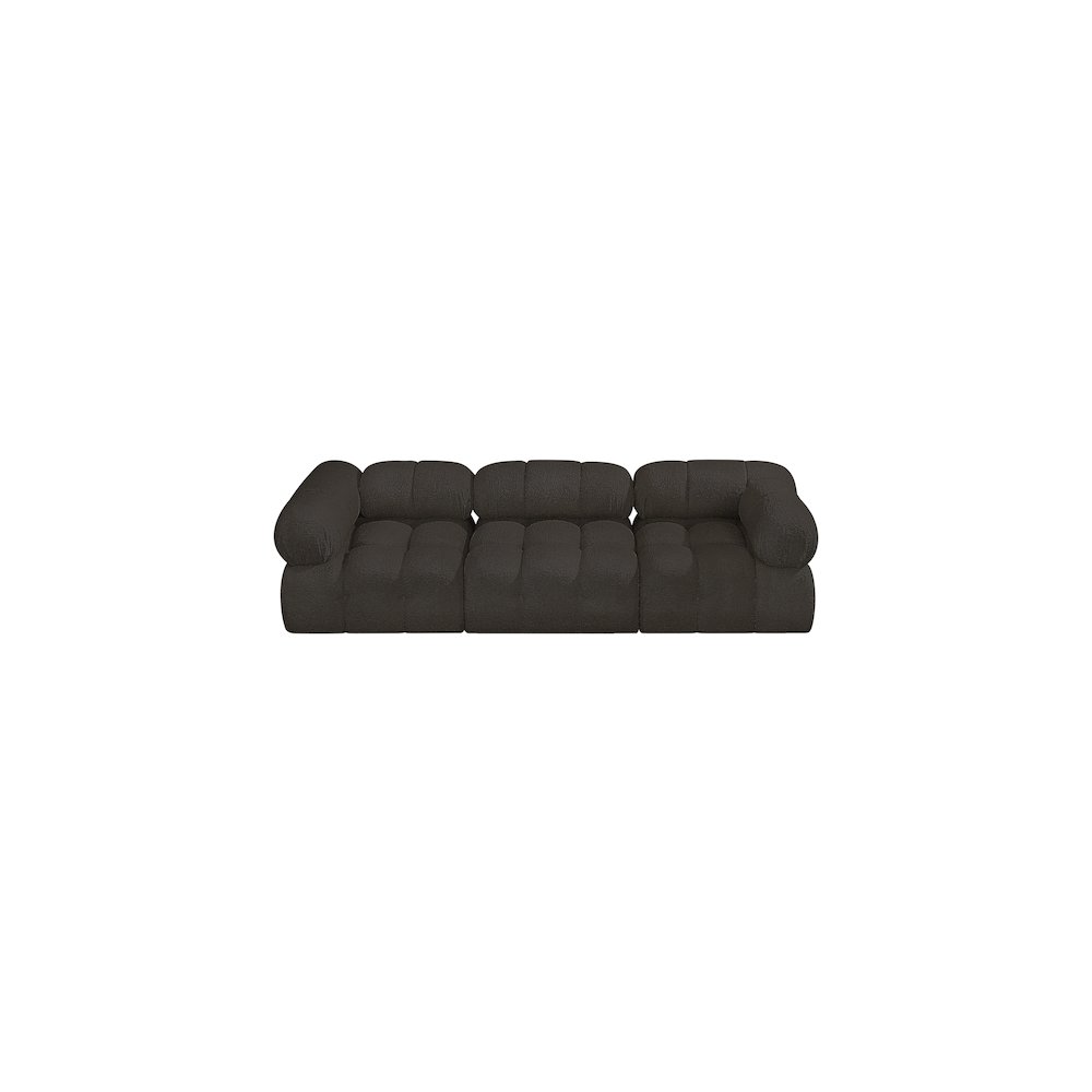 Ames Brown Boucle Fabric Modular Sofa. Picture 4
