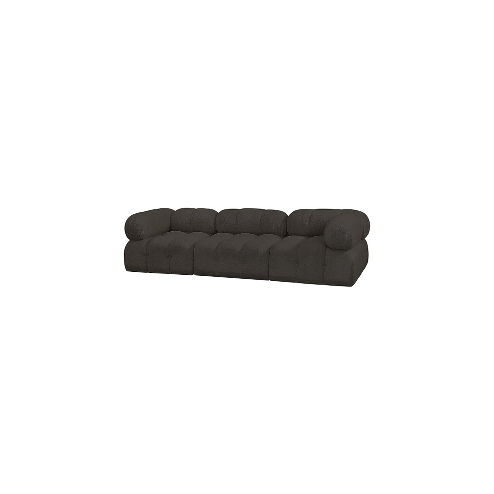 Ames Brown Boucle Fabric Modular Sofa. Picture 5