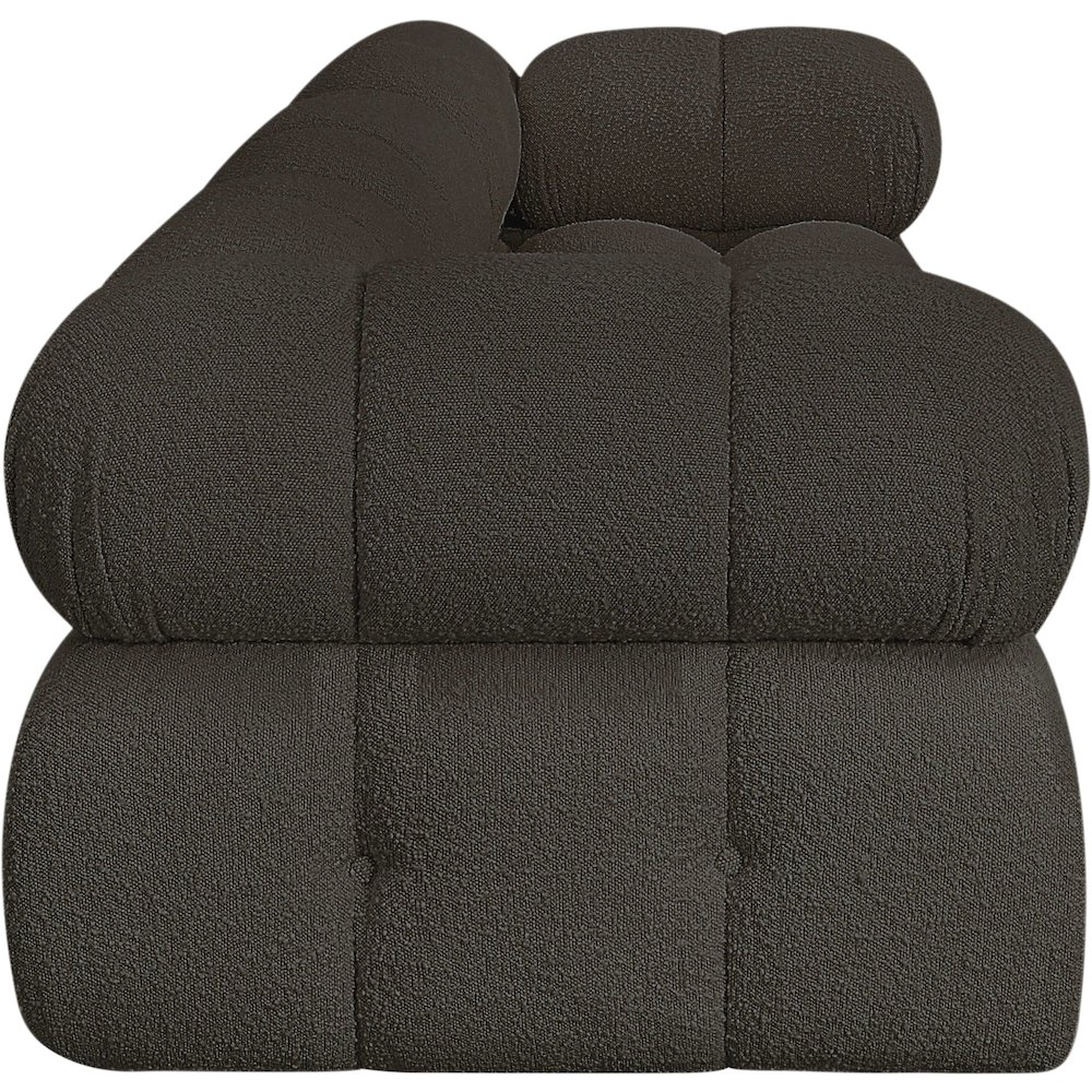 Ames Brown Boucle Fabric Modular Sofa. Picture 6