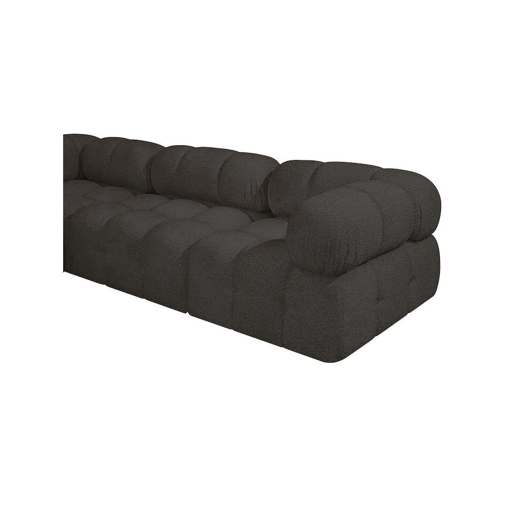 Ames Brown Boucle Fabric Modular Sofa. Picture 8